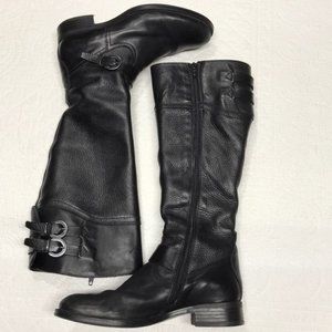 Aldo Tall Black Leather Boots